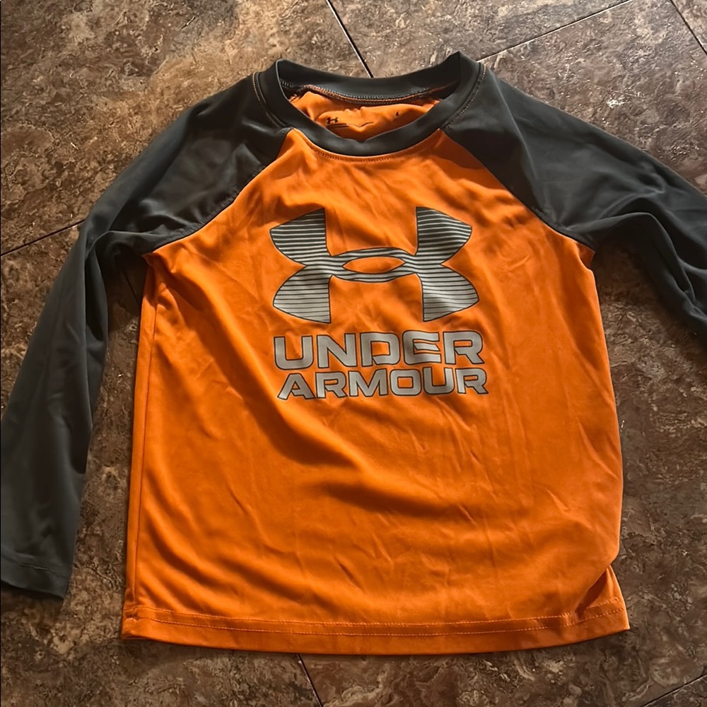 Under Armour Orange and Gray Raglan Shirt